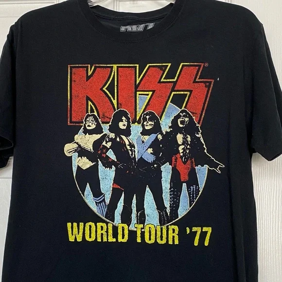 KISS Graphic Band Tee Black T-shirt Unisex Sz M - Picture 2 of 3
